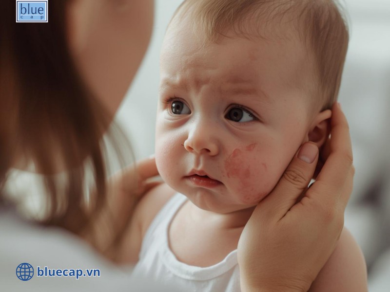Nhanh chóng đưa con đi thăm khám bác sĩ nếu tình trạng chàm vượt quá tầm kiểm soát