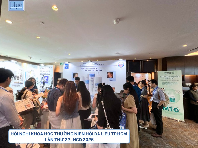 Khung cảnh gian hàng Blue Cap Việt nam được nhiều khách quan tâm tại HCD 2026