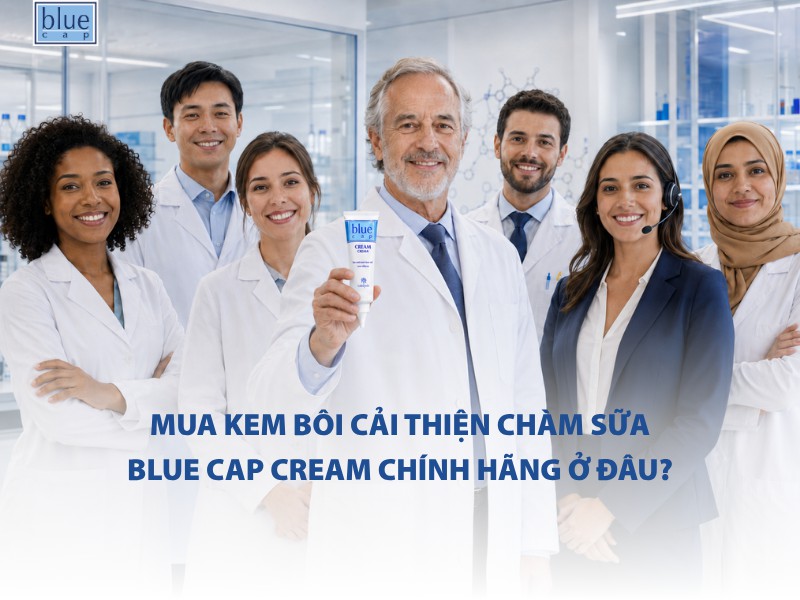 Mua kem bôi cải thiện chàm sữa Blue Cap Cream chính hãng ở đâu?