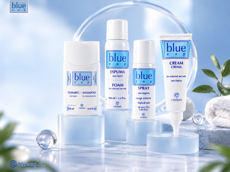 Dòng Blue Cap có chứa paraben (trừ Spray) có nồng độ trong mức quy định
